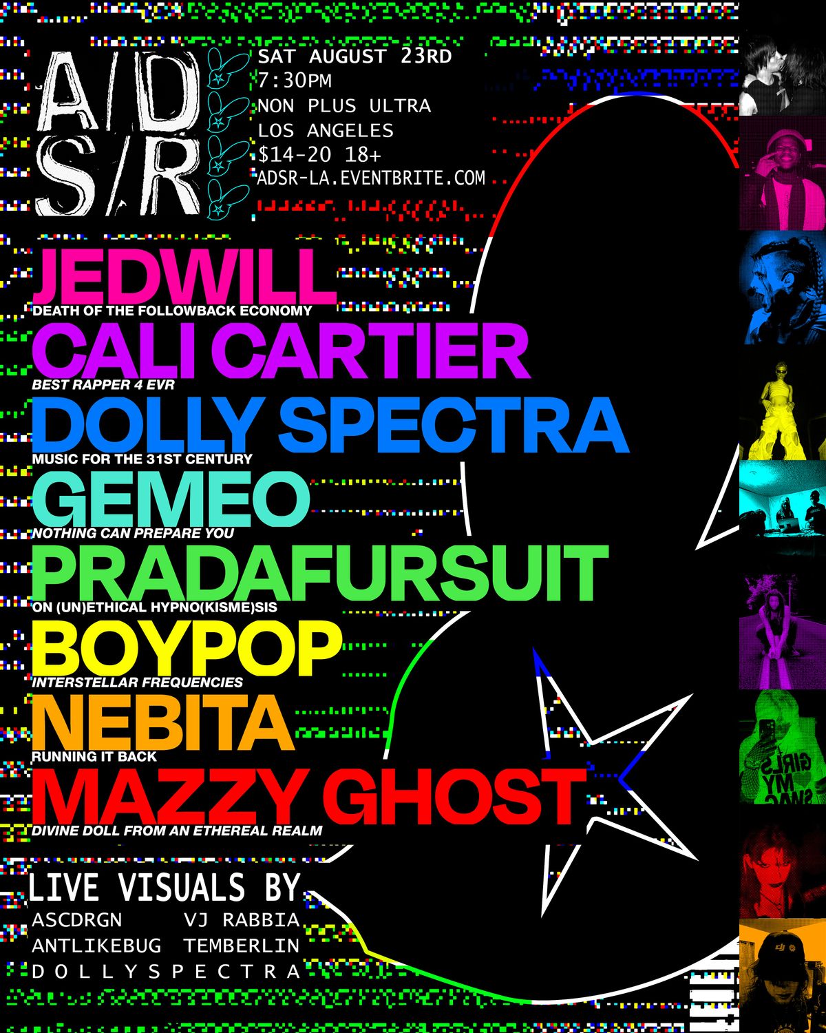 ADSR ft. Jedwill, Cali Cartier, Dolly Spectra, Gemeo, Pradafursuit, & more