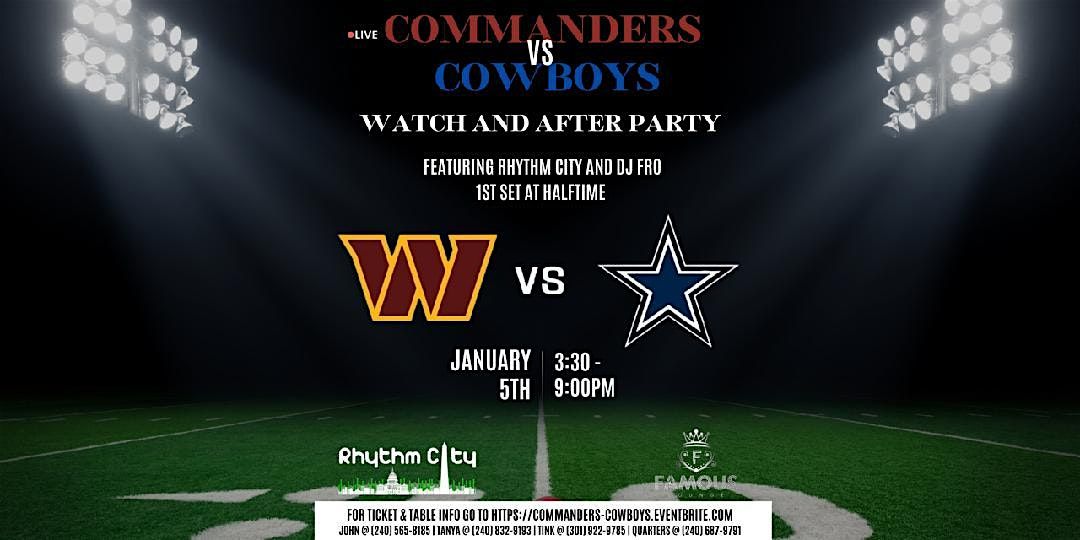 Commanders\/Cowboys Watch and After Party