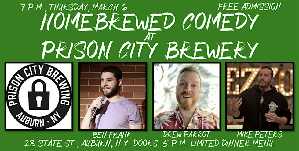 Homebrewed Comedy at Pr*son City Brewery