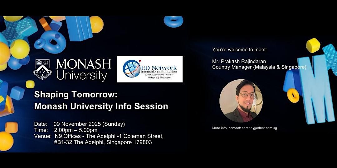 Monash University Australia Info Session-Singapore