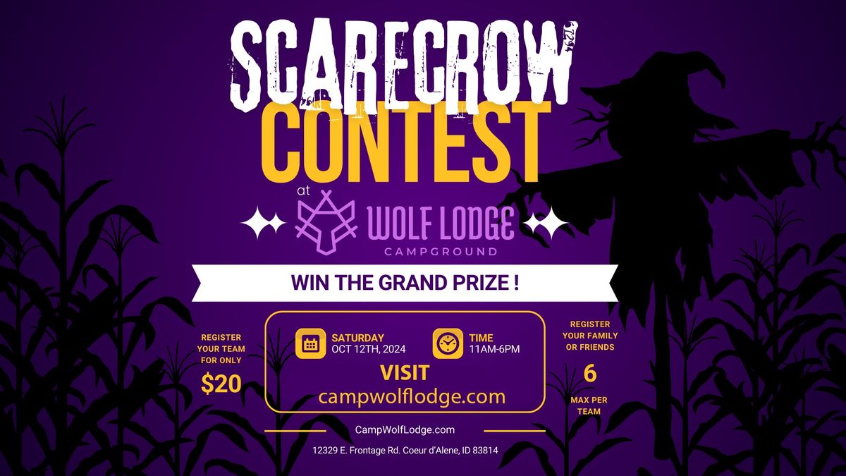 Scarecrow Building Contest at the Wolf Lodge Campground Harvest Festival! Over $700 in Prizes!