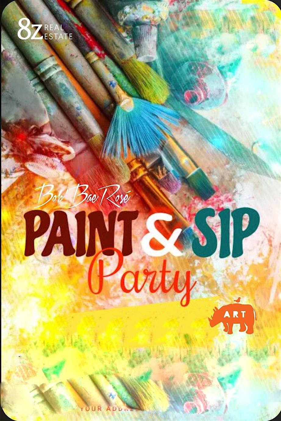 Bob\u2019Bae Ros\u00e9\u2019s Paint & Sip at 8z Real Estate Rino