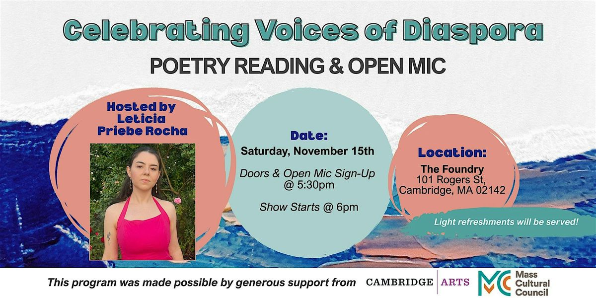 Celebrating Voices  of Diaspora: Poetry Reading & Open Mic