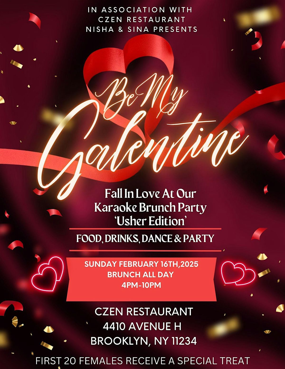 Be My Galentine: Karaoke Brunch Party (Usher Edition)