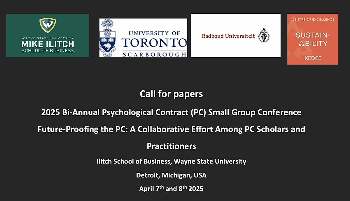 2025 Bi-Annual Psychological Contract (PC) Small Group Conference