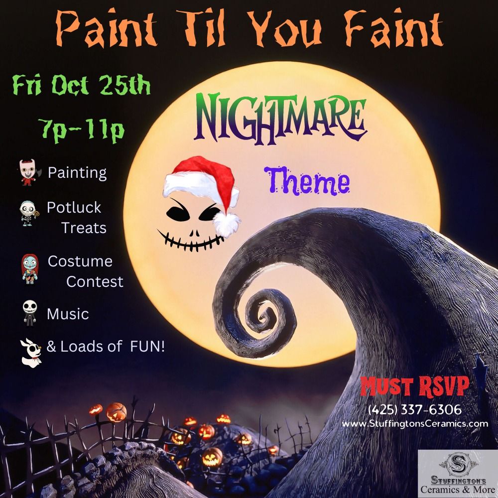 Paint till you Faint Halloween Party at Stuffingtons!!!