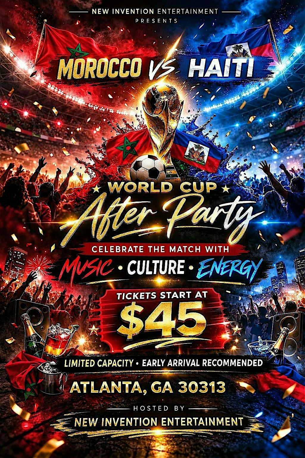 Morocco vs Haiti World Cup After Party | Atlanta 2026 Official Celebration