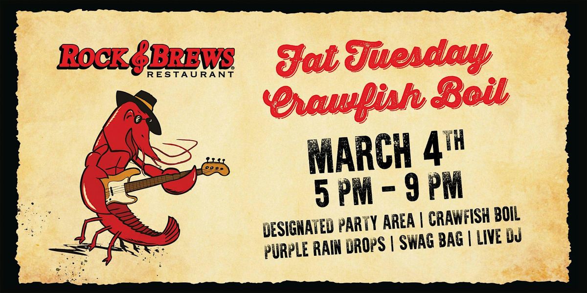 Fat Tuesday Crawfish Boil at Rock & Brews