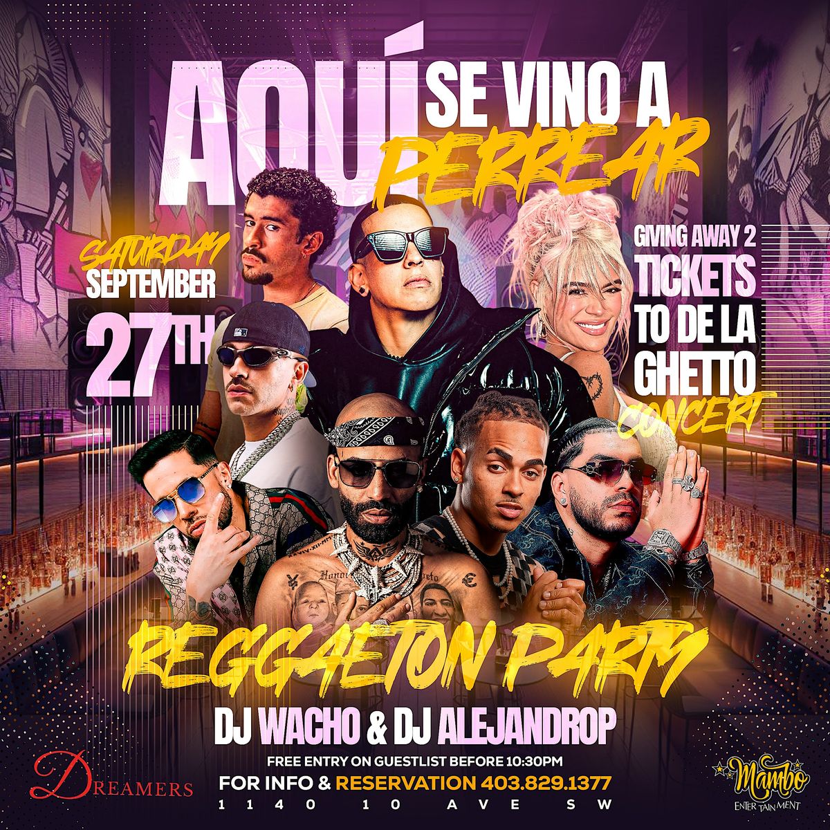 Aqu\u00ed se vino a perrear (Reggaeton Party) @dreamersyyc Sept 27th