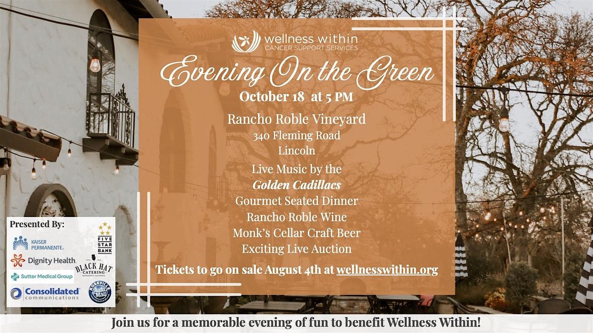 Evening on the Green Fundraising Event Featuring Golden Cadillacs