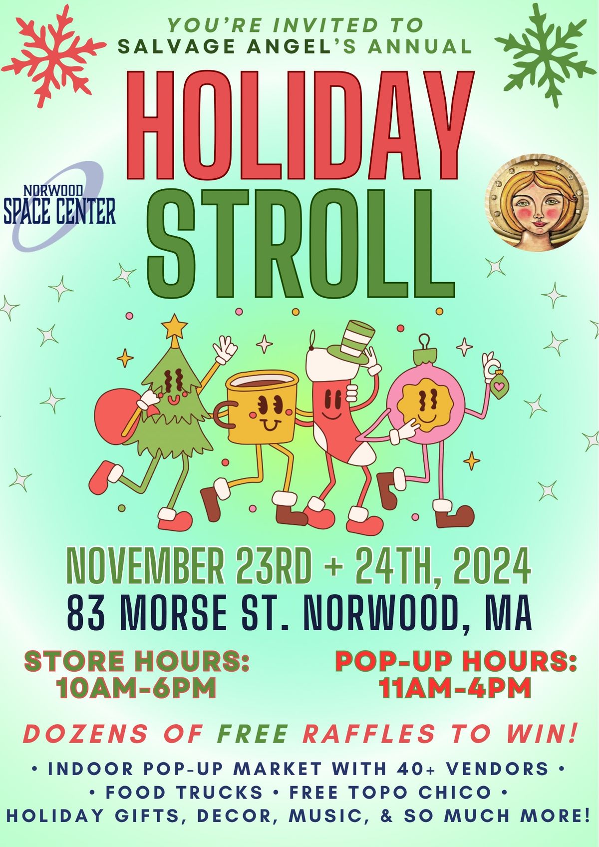 Salvage Angel's Holiday Stroll Shopping Event & Pop-Up Market Weekend