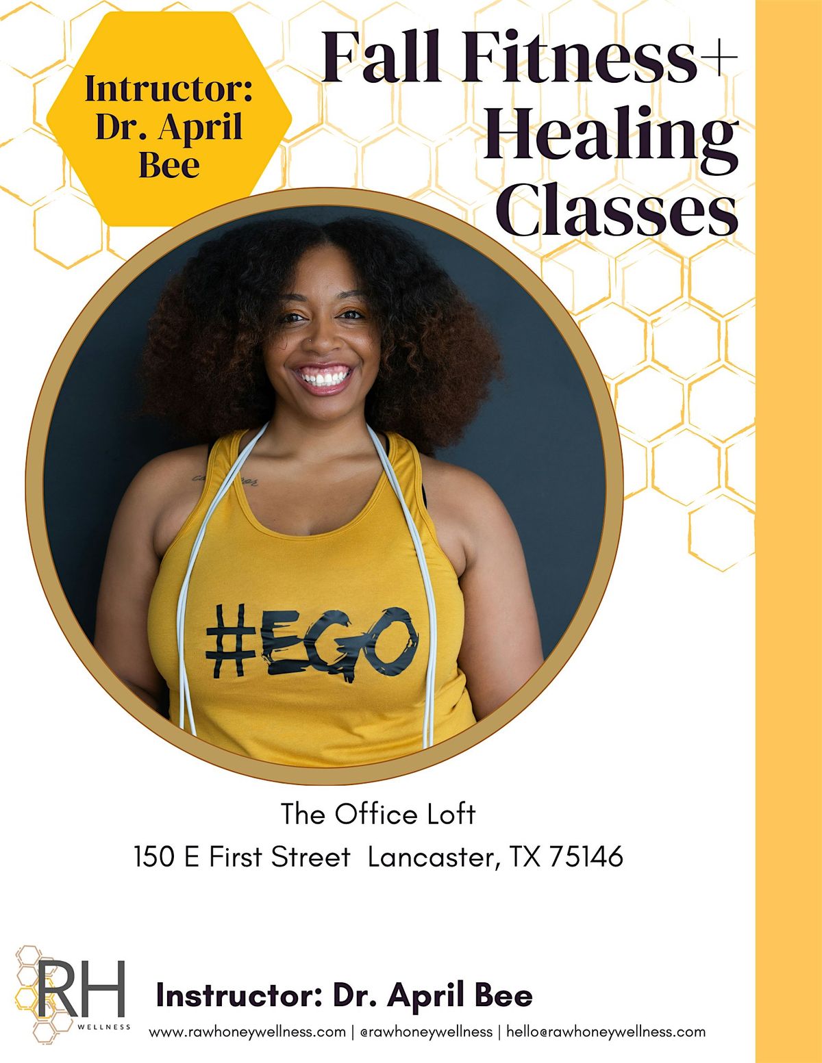 Fall Fitness + Healing Classes with Dr. Bee