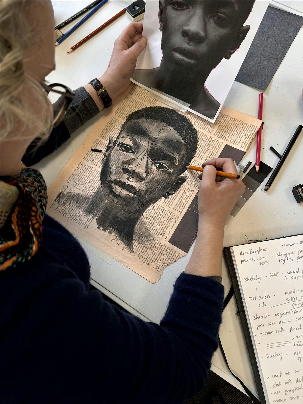Lela Harris Portrait Drawing Workshop