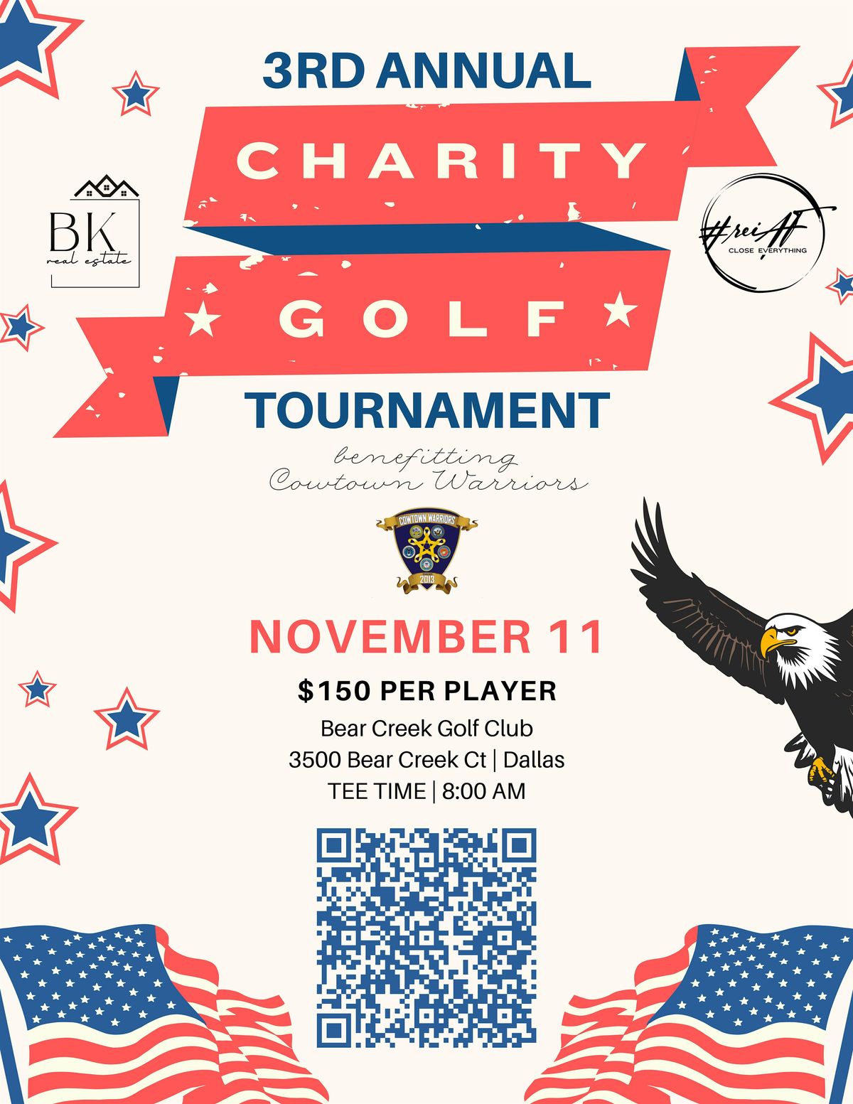 3RD ANNUAL CHARITY GOLF TOURNAMENT- BK REAL ESTATE & REIAF!