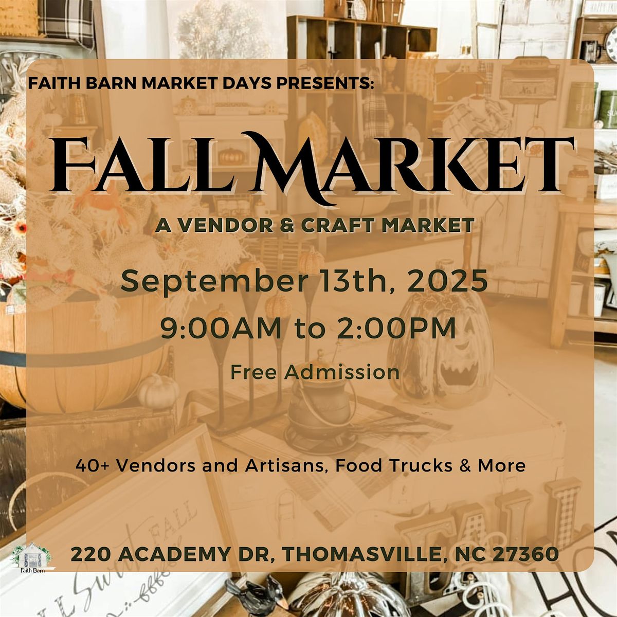 Fall Market at Faith Barn Market Days