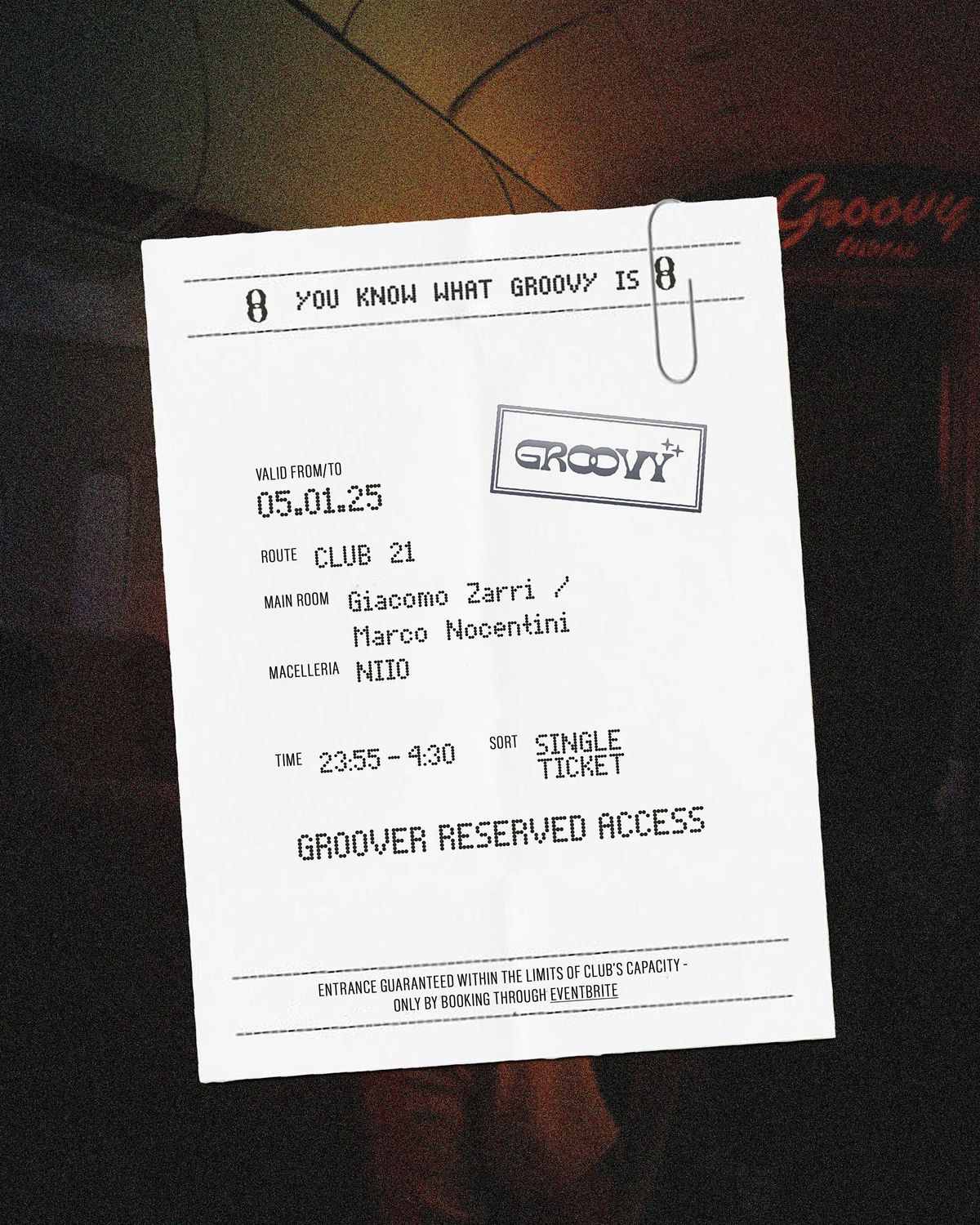 GROOVY - 05\/01\/2025 | Club 21