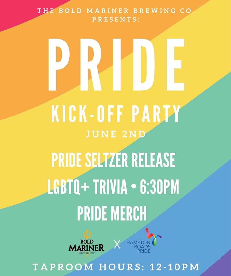 Pride Kickoff (Seltzer Release and Trivia) w/ Hampton Roads Pride, 1901