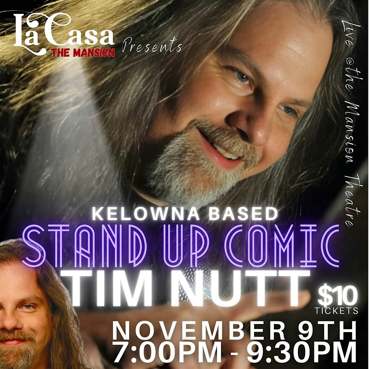 Comedy Night at The Mansion!  with TIM NUTT