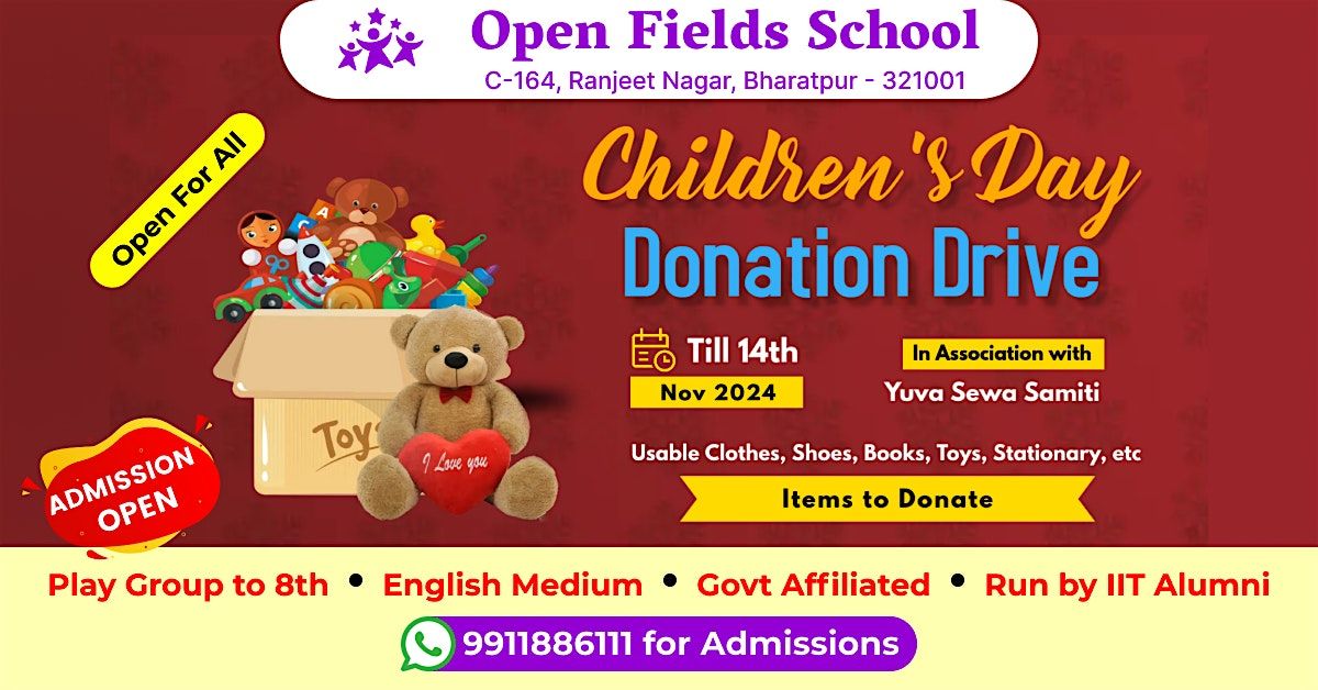 Children's Day 2024  - Donation Drive - Best School in Bharatpur