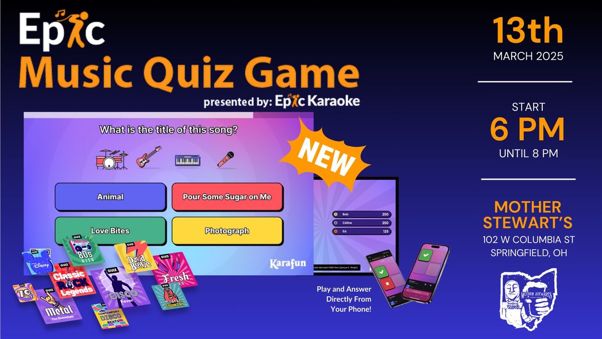 Epic Music Quiz Night @ Mother\u2019s