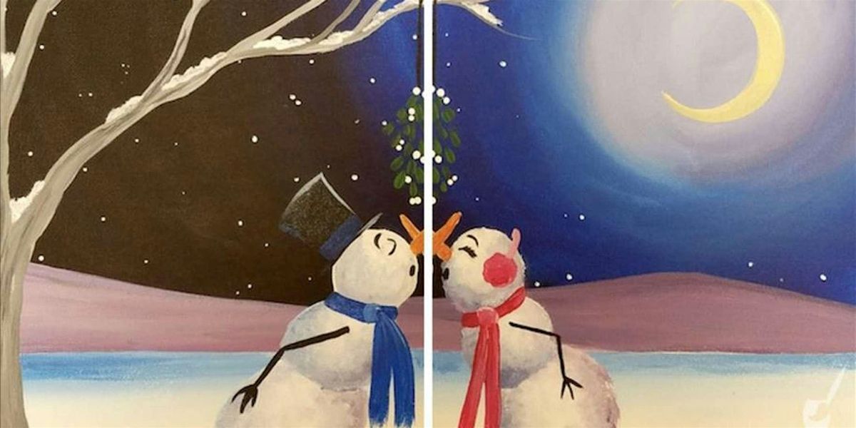 Snowman Kisses - Paint and Sip by Classpop!\u2122