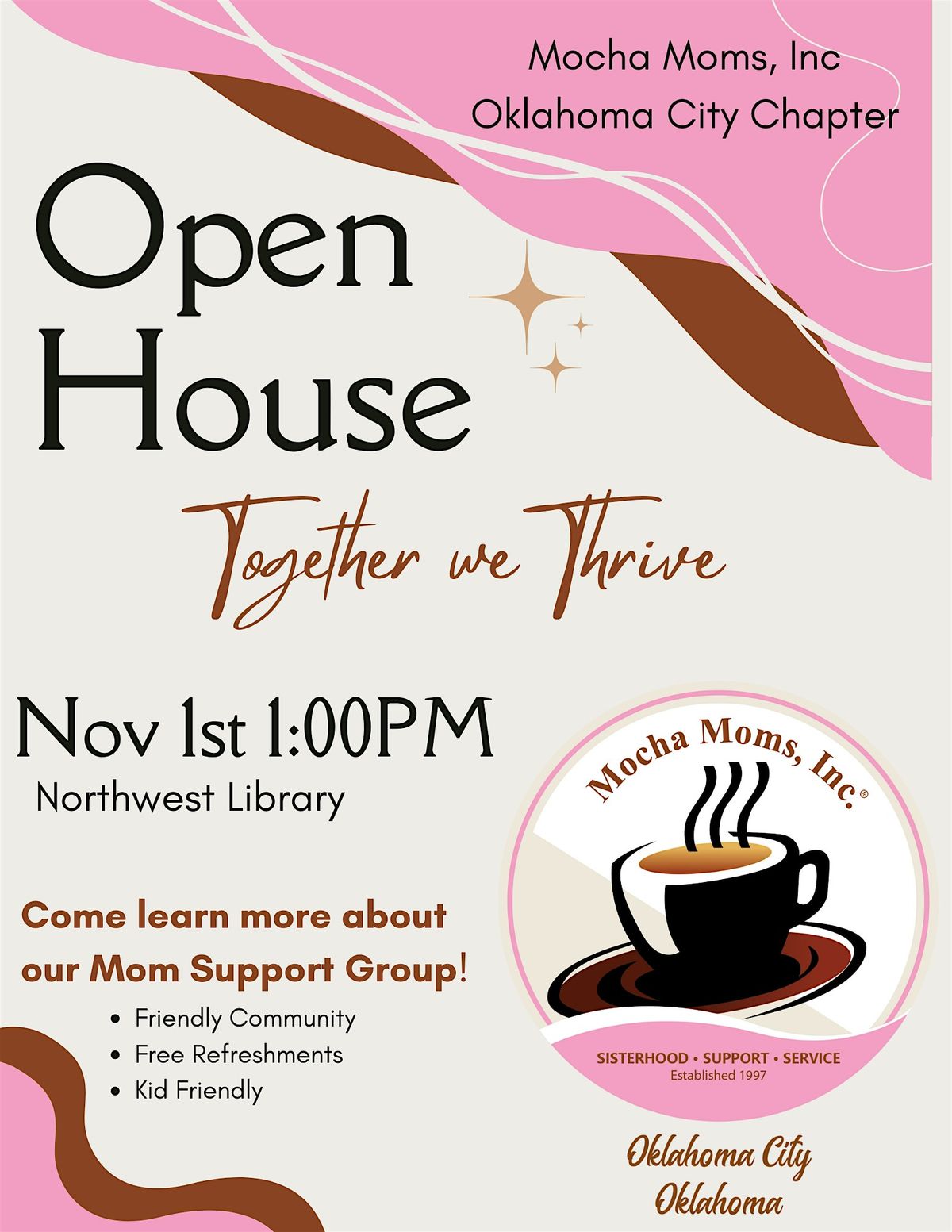 Mocha Moms Inc, Oklahoma City Chapter : November Open House