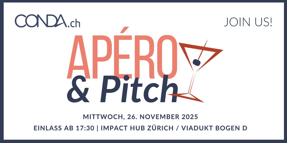 CONDA.ch Ap\u00e9ro & Pitch - Z\u00fcrich - November 2025