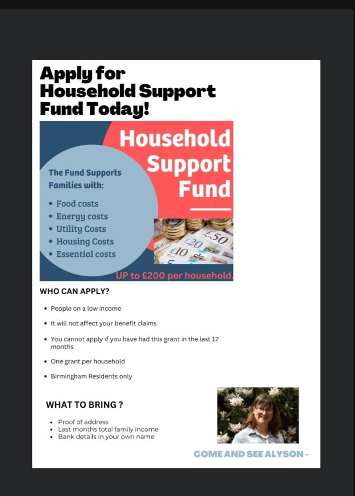 help with applying to household funding