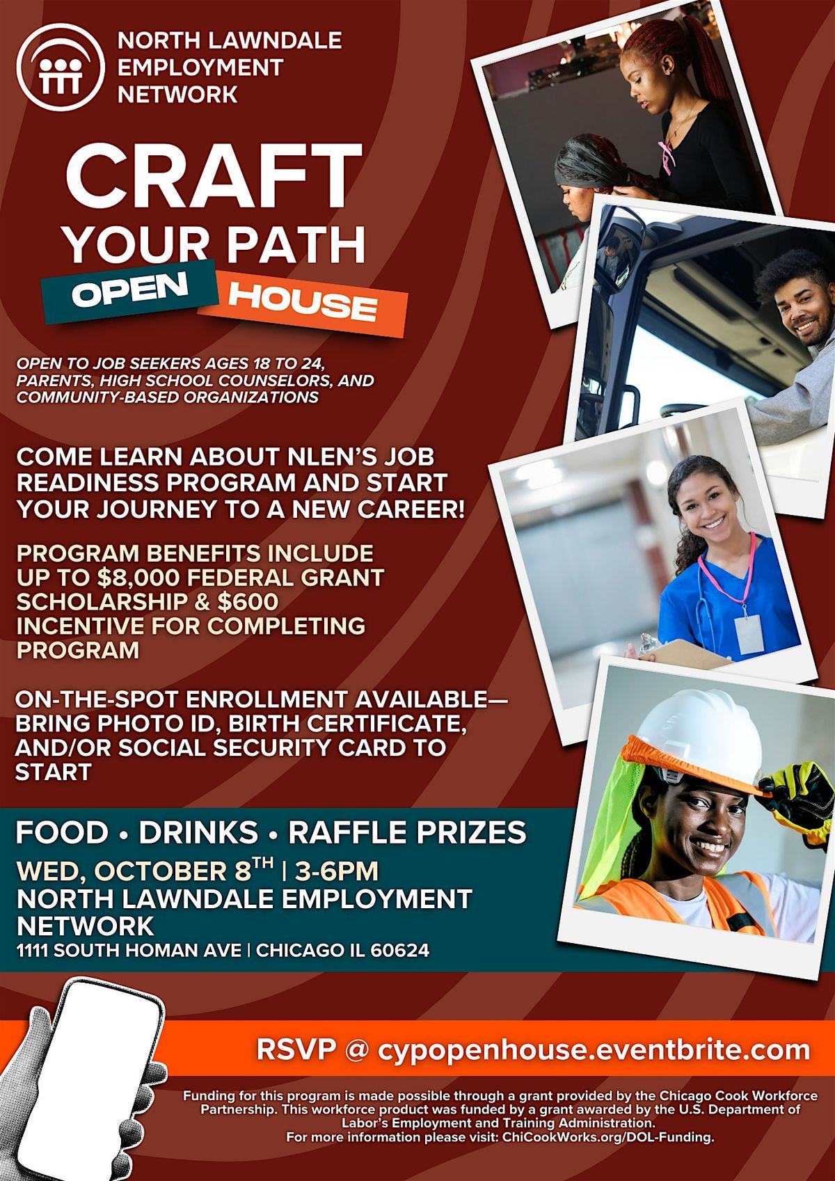 Craft Your Path Open House at North Lawndale Employment Network!