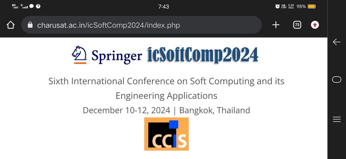 Sixth International Conference on Soft Computing and its Engineering Applications (icSoftComp2024)