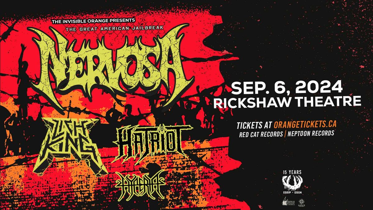 NERVOSA \/\/ LICH KING \/\/ HATRIOT \/\/ HYPERIA | September 6 at The Rickshaw 