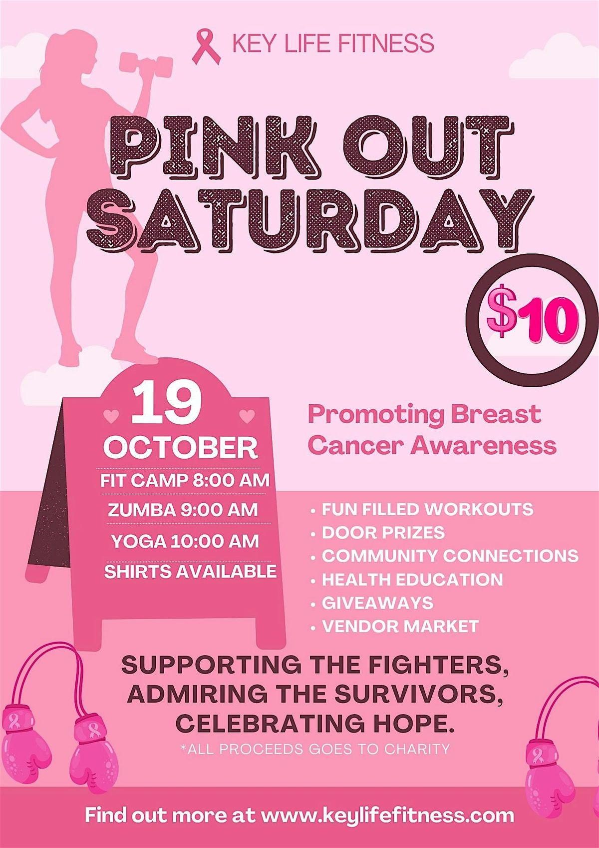 PINK OUT DAY: YOGA,  FIT CAMP, & ZUMBA for the Cause!