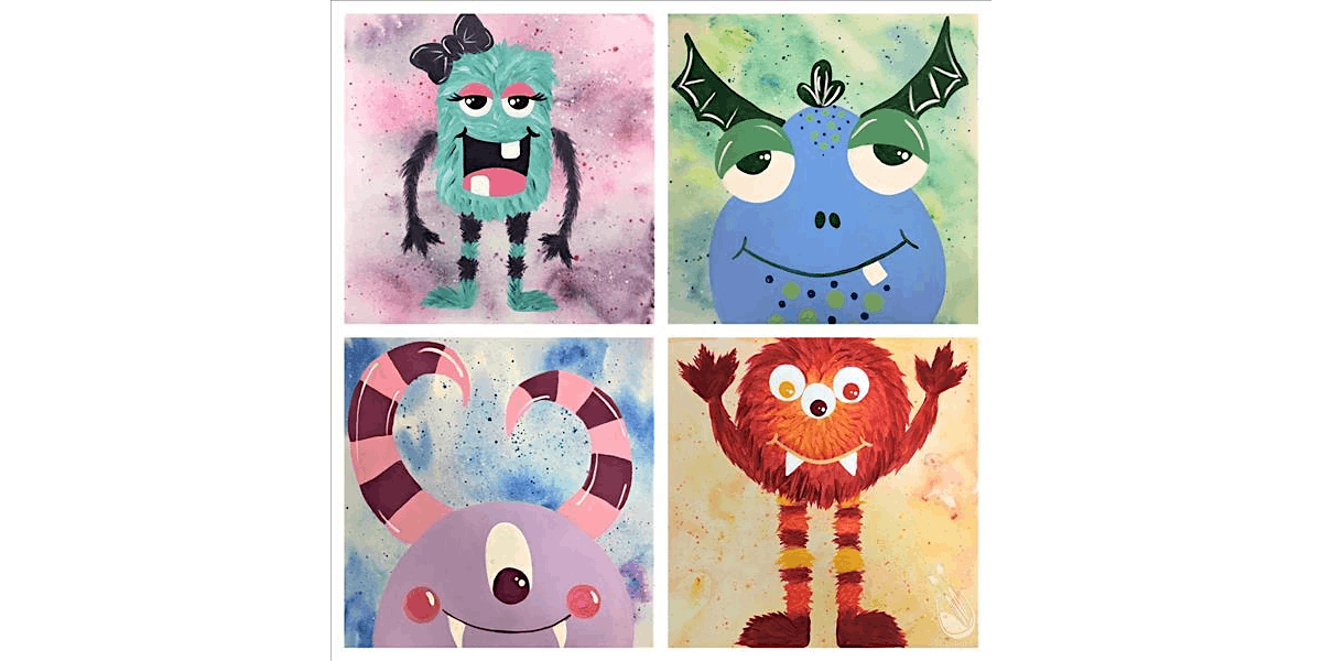 Friendly Monsters - Family Fun - Paint and Sip in Denver | Classpop!\u2122