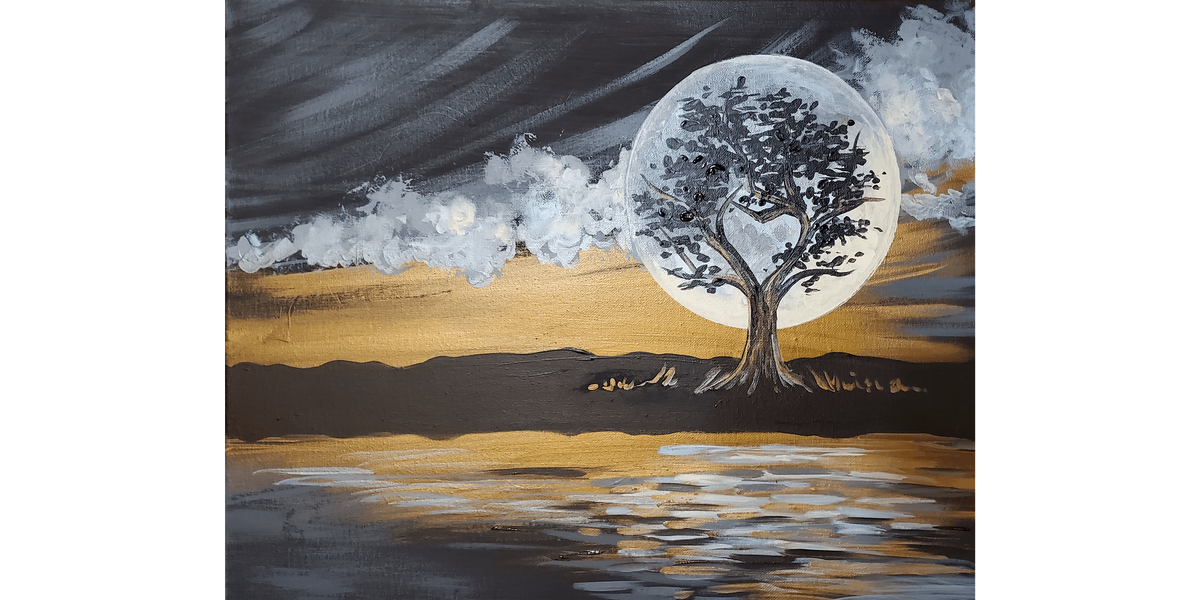Metallic Moonrise - Paint and Sip in Houston | Classpop!\u2122