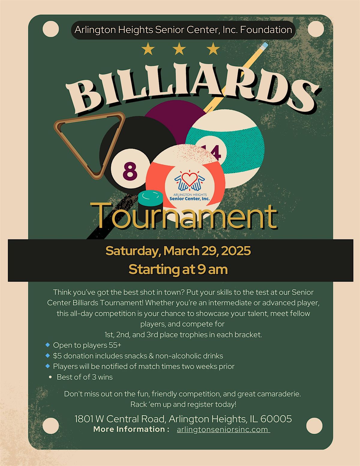 AHSC, Inc. Billiards Tournament