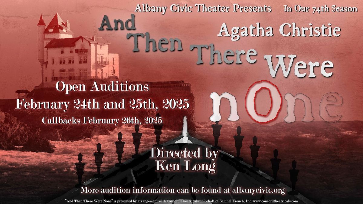 Open auditions for And Then There Were None