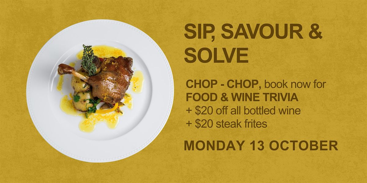 Tasty Trivia, Sydney's only food & wine trivia quiz!