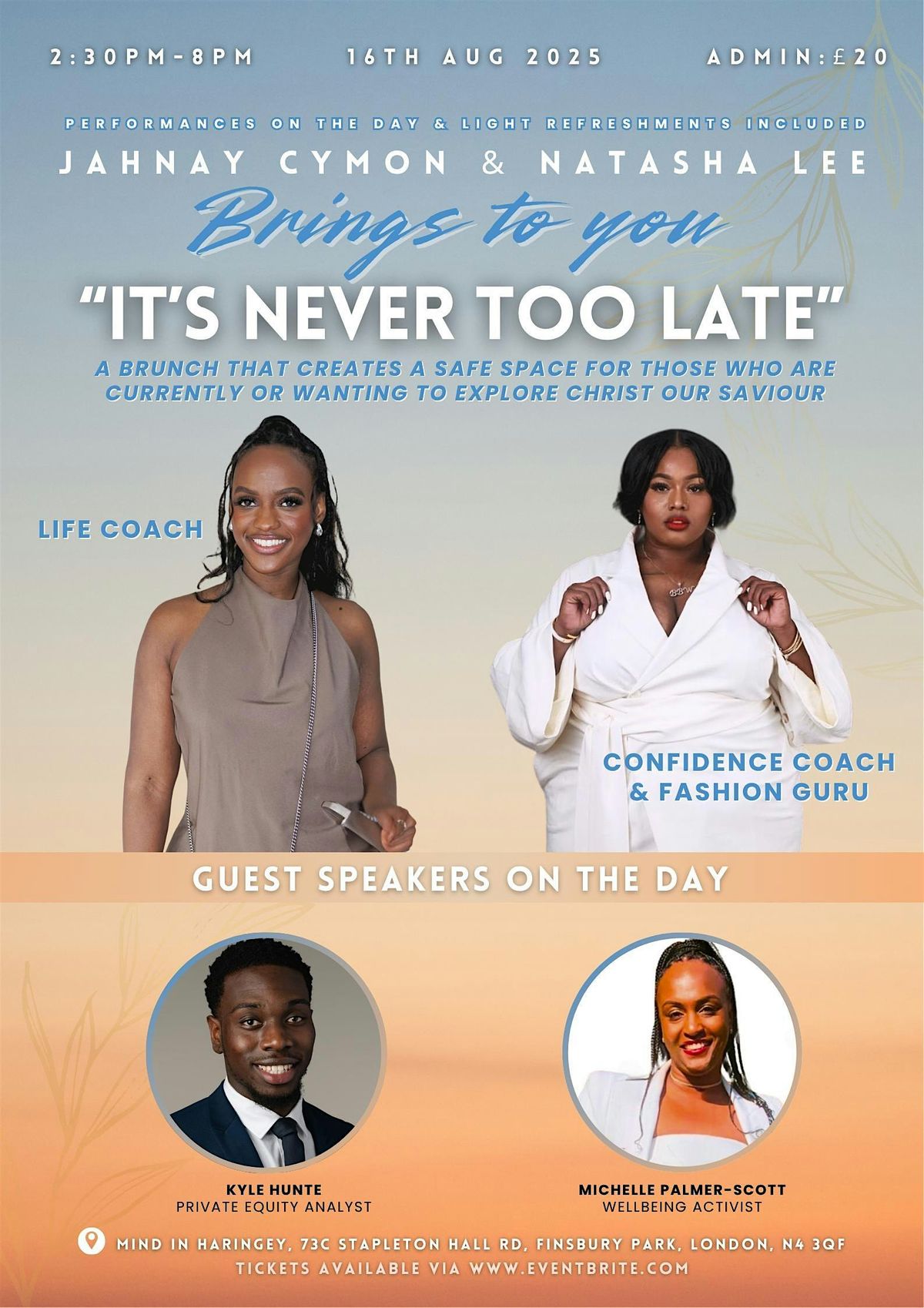 \u201cIt\u2019s Never Too Late\u201d - BRUNCH EDITION