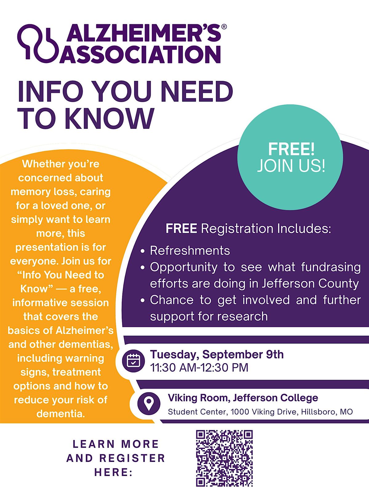 The Alzheimer's Association Presents: Info You Need to Know