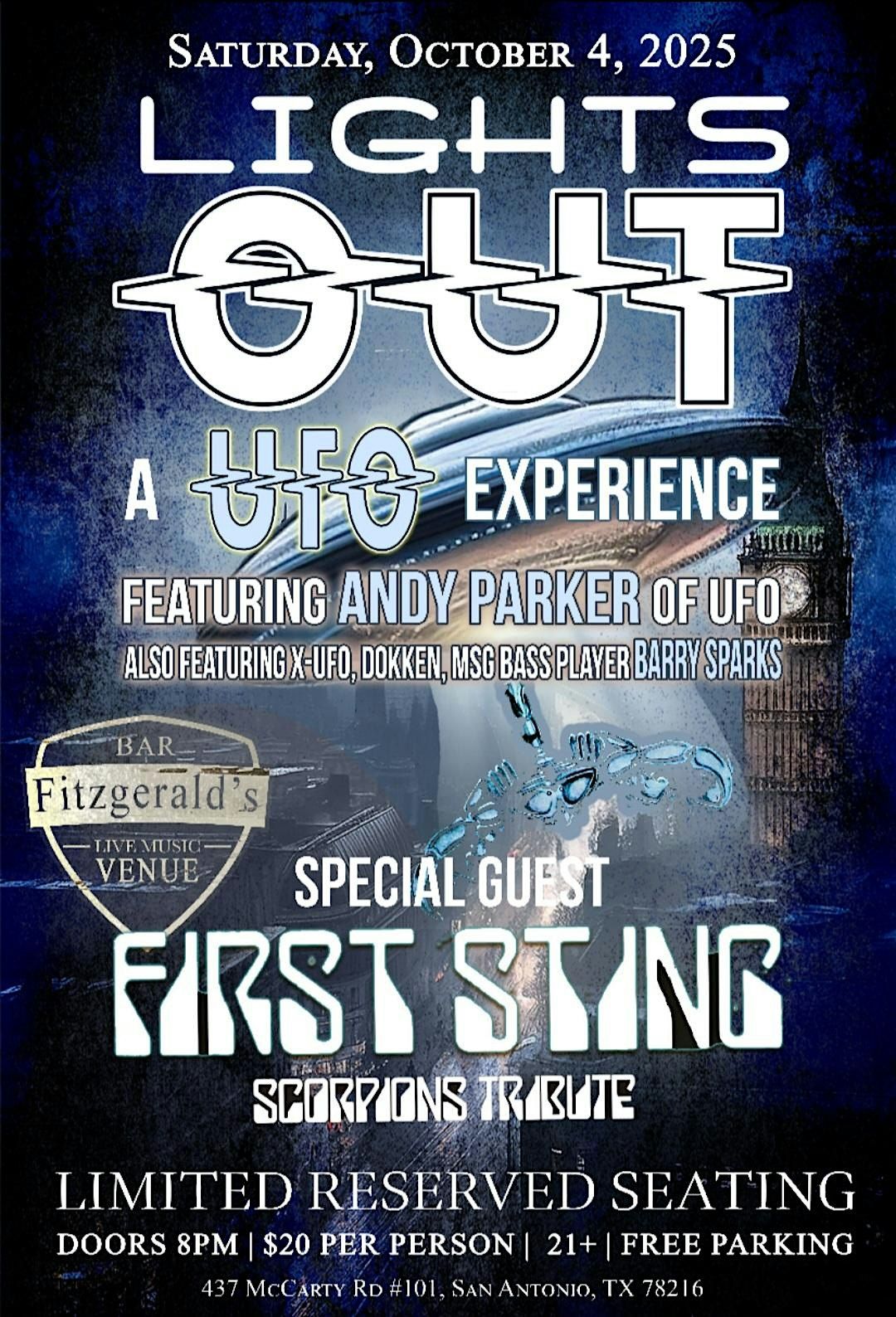 LIGHTS OUT  The UFO EXPIERENCE  featuring Andy Parker
