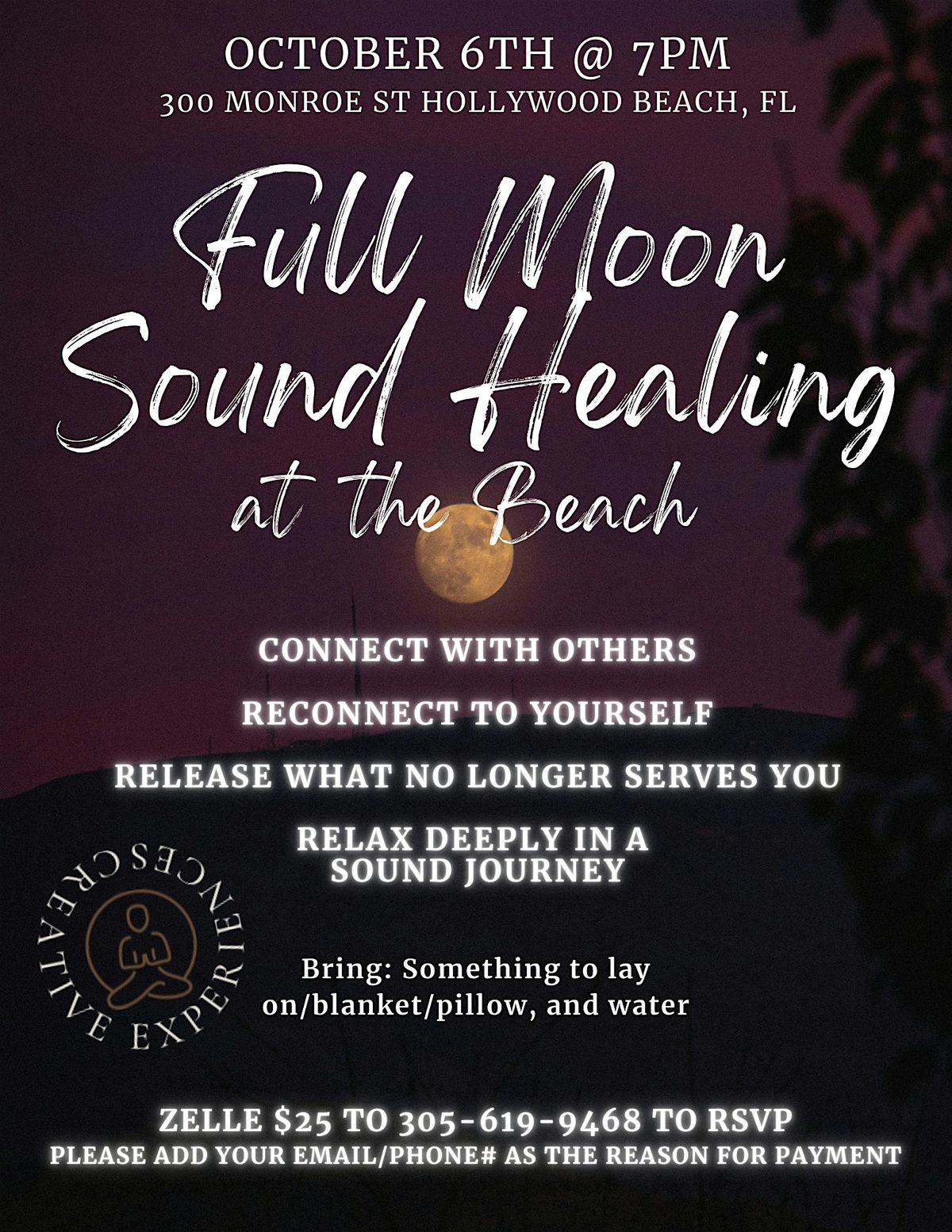 Full Moon Sound Healing at the beach