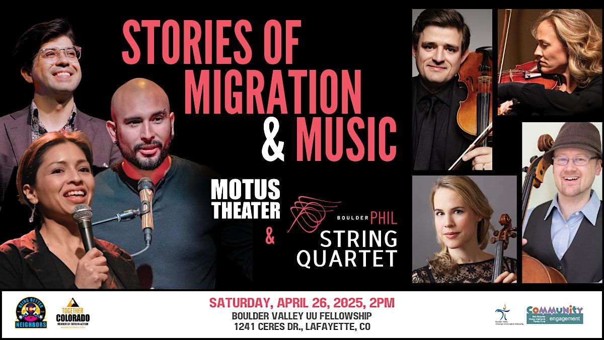 Stories of Migration & Music with Motus & The Boulder Phil String Quartet