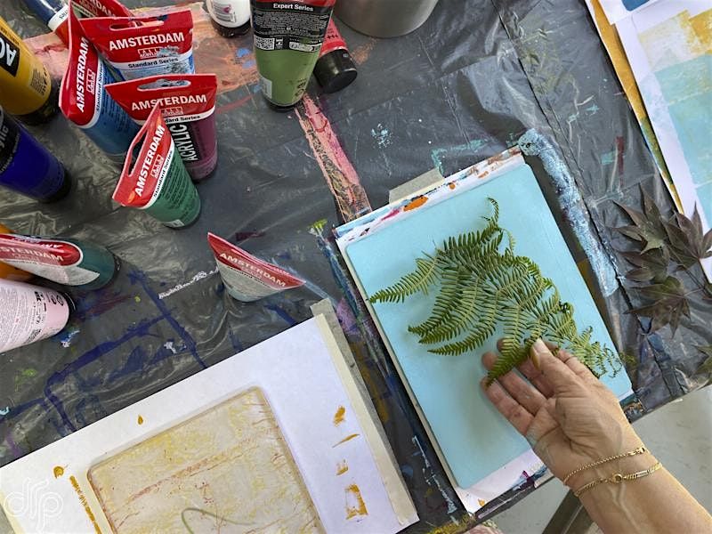 Workshop Monoprinten met bladeren