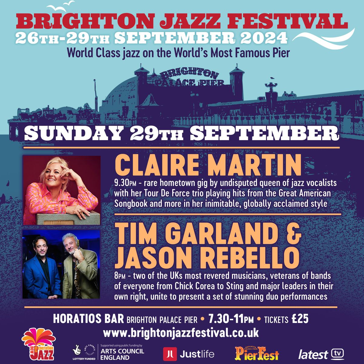 Brighton Jazz Festival presents: Claire Martin + Tim Garland and Jason Rebello