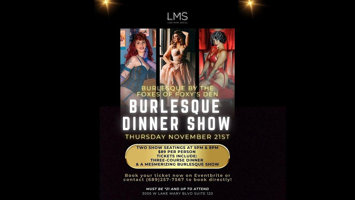 Burlesque Dinner Show at Lake Mary Social