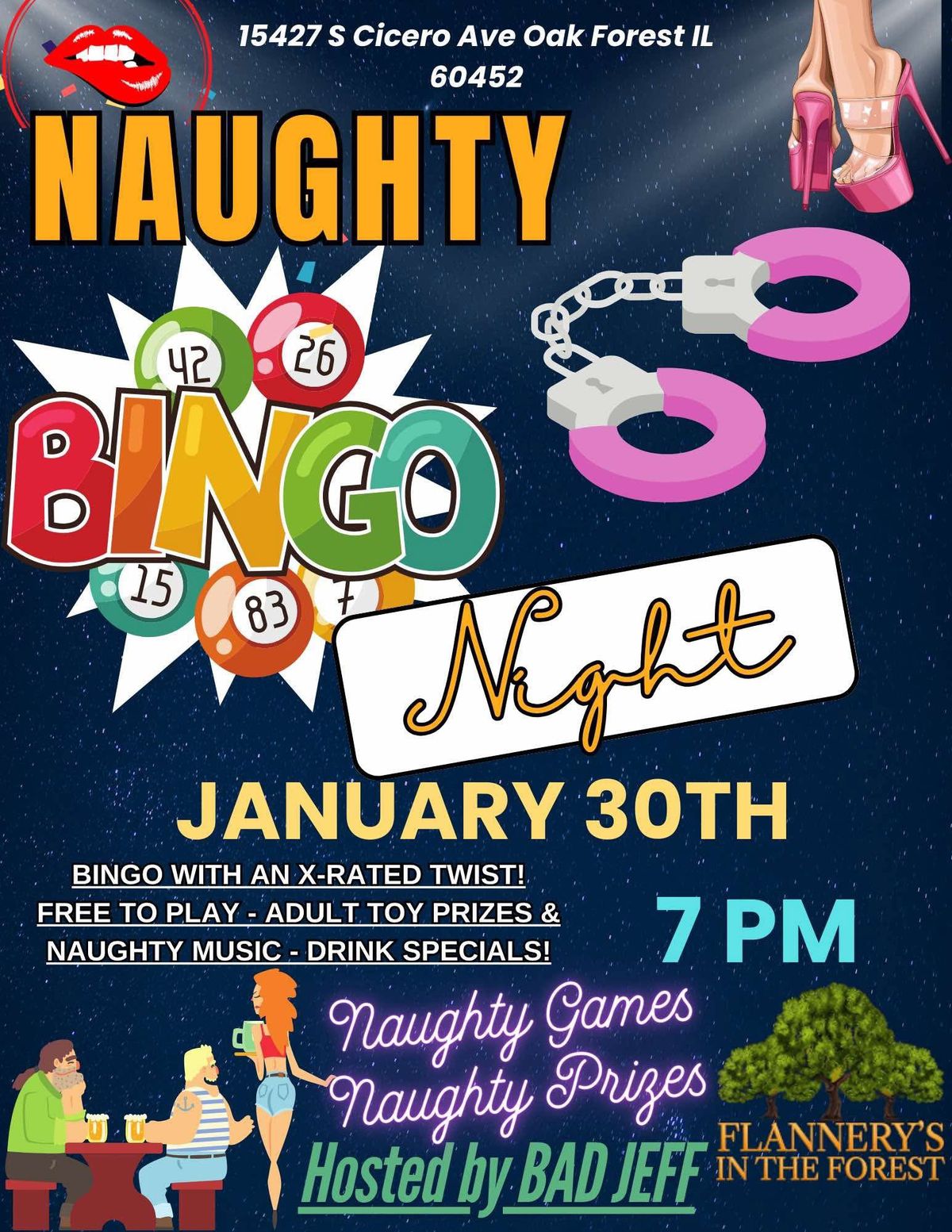 Naughty Bingo at Flannery\u2019s in the Forest