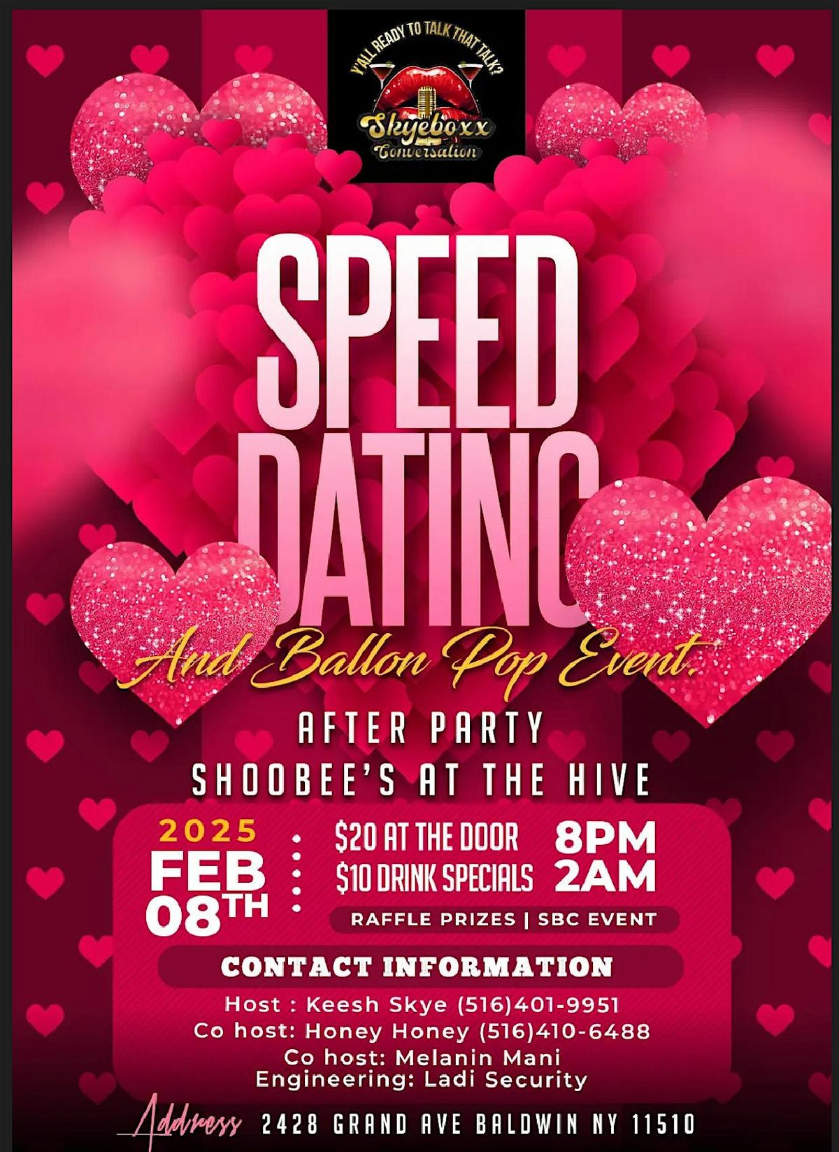 Skyeboxx Speeding dating & Pop Balloon Event