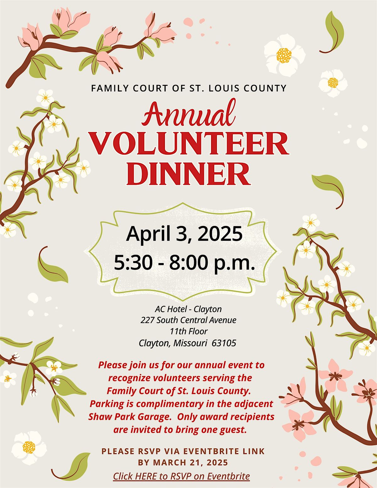 Family Court of St. Louis County - Annual Volunteer Dinner