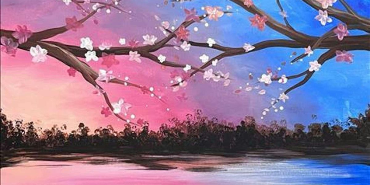 The Whispering Cherry Blossom Branches - Paint and Sip by Classpop!\u2122