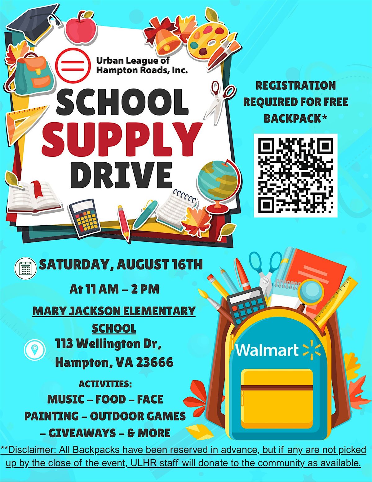 2025 Back to School Bookbag Giveaway - Peninsula (Mary Jackson ES)